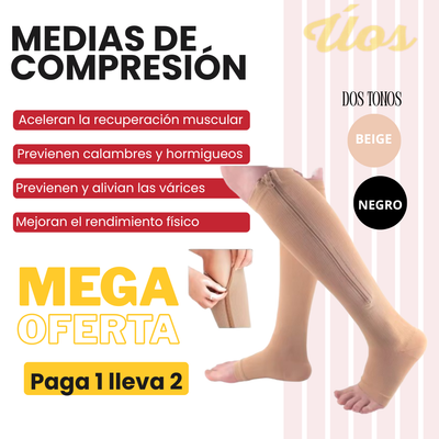 MEDIAS DE COMPRESIÓN OFERTA PAGA 1  LLEVA 2 PARES
